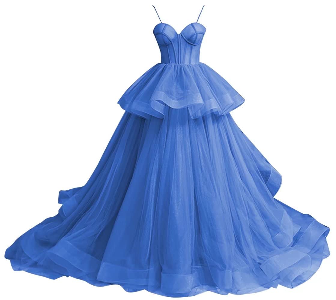 Sweetheart Tulle Prom Dresses for Women - Elegant Long Ball Gowns Formal Evening Gowns with Princess Style | Perfect for Homecoming, Prom Night, Quinceañera & Special Occasions
