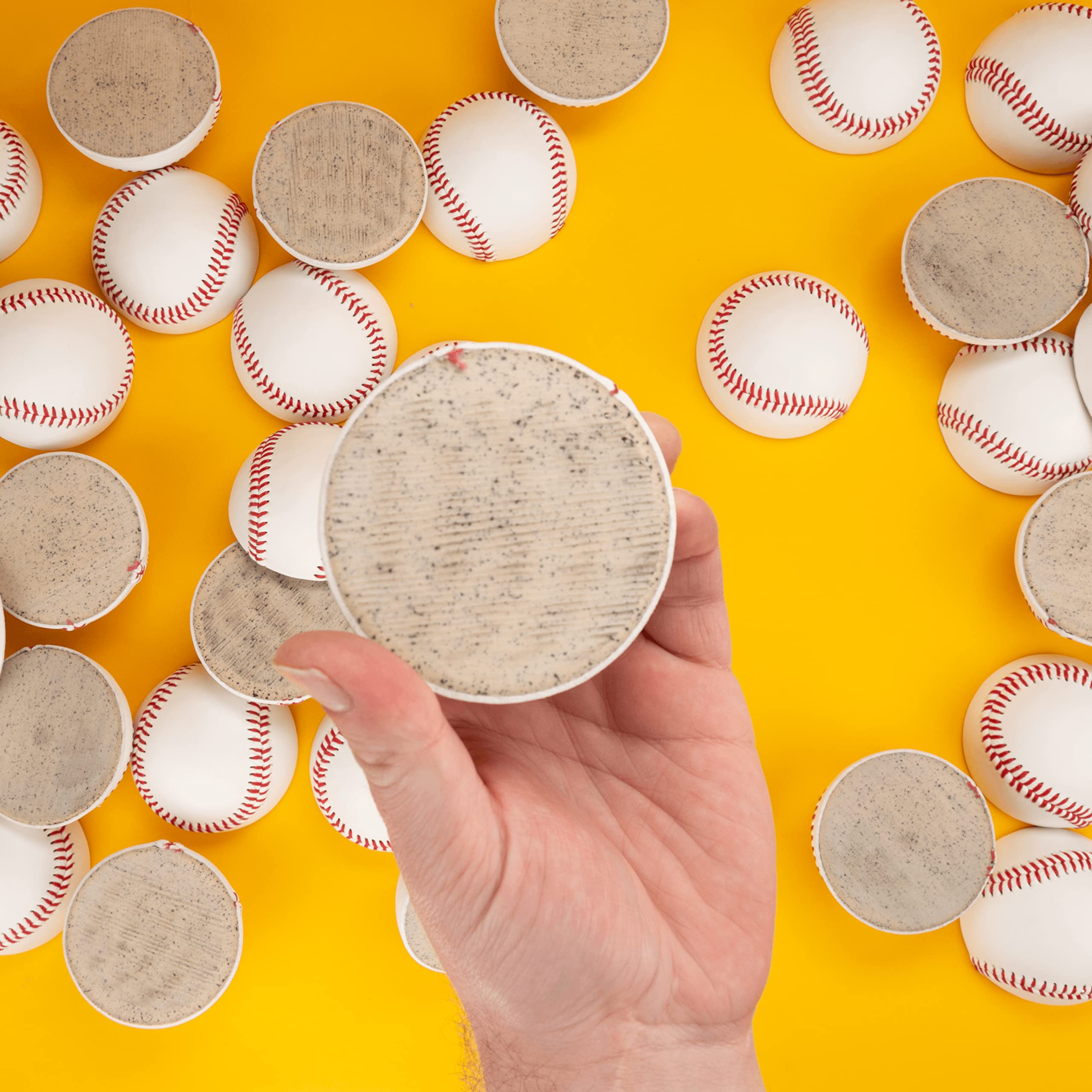 3D Leather Half Baseball for DIY Crafts - Unique Baseball Room Decor, Perfect Gift for Boys & Baseball Fans - Ideal for Sports Themed Bedrooms, Man Caves & Game Rooms
