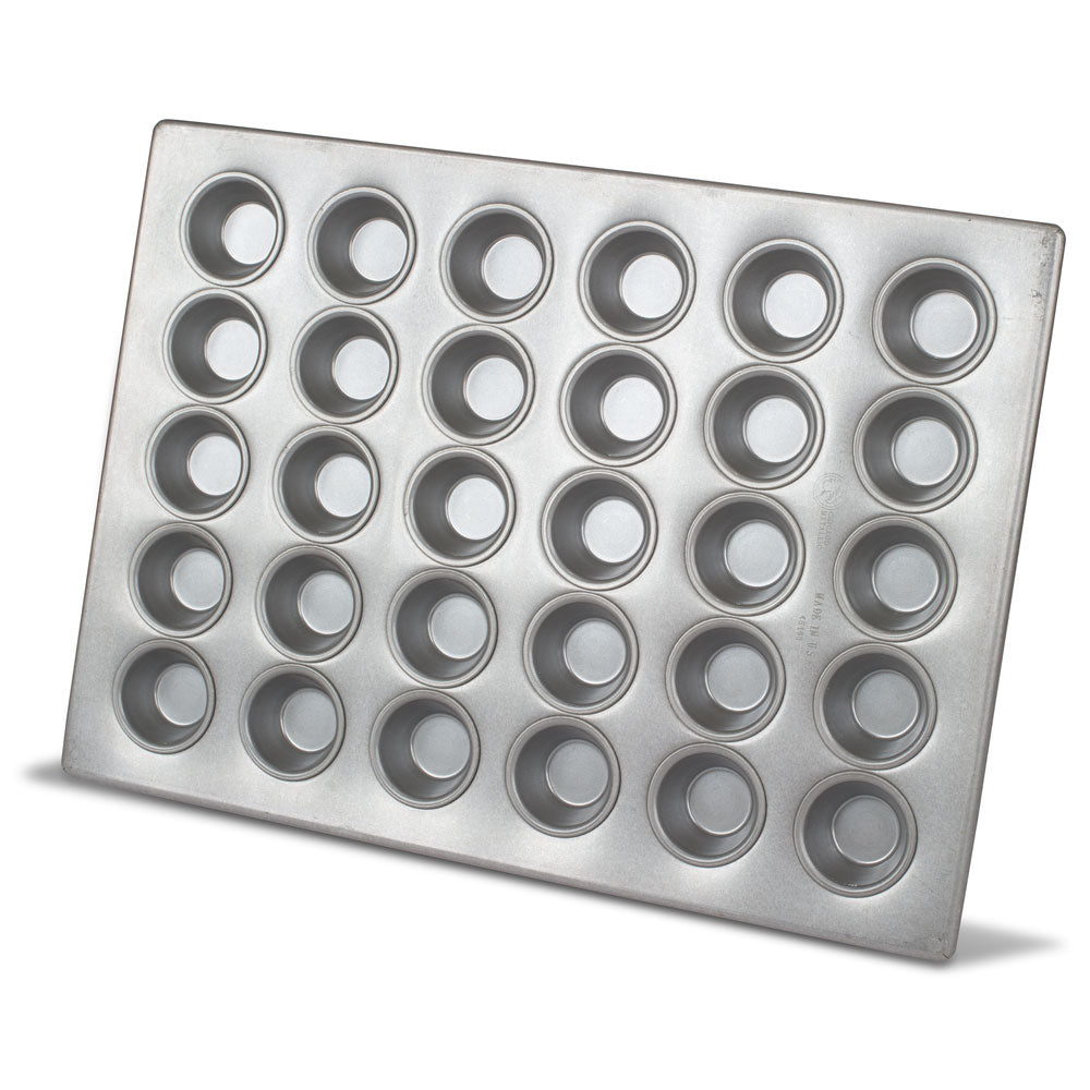 Non-Stick Mini Muffin Pan - 30 Cup Small Baking Tray for Cupcakes, Brownies & Bite-Sized Treats | Perfect for Parties, Holidays & Family Baking Fun