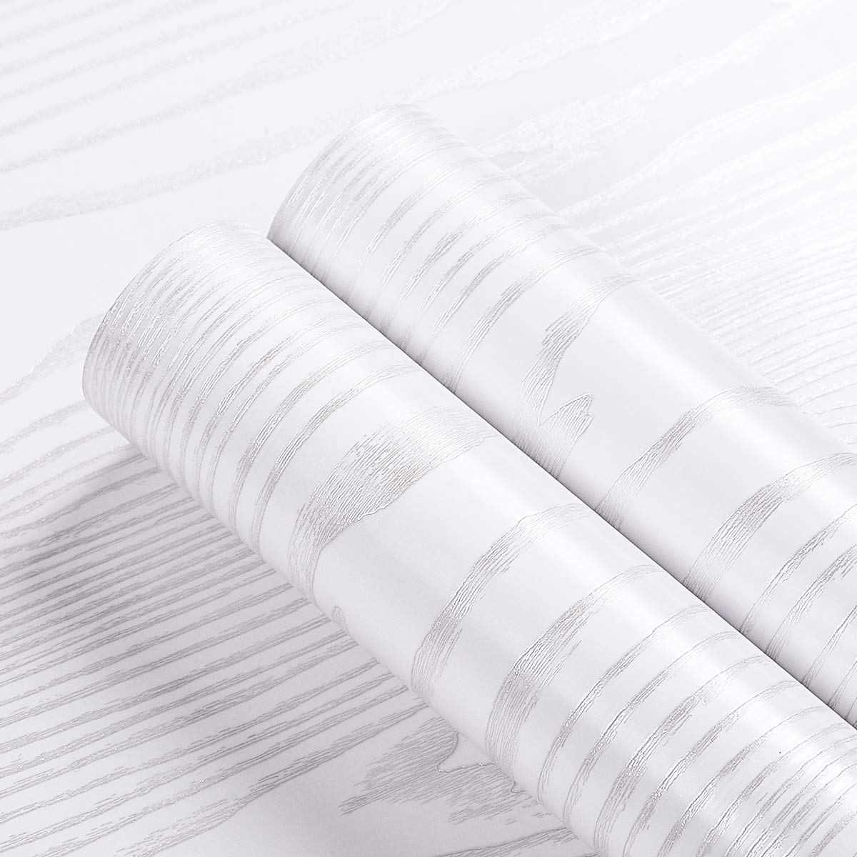 Livelynine White Wood Peel and Stick Wallpaper - 15.8
