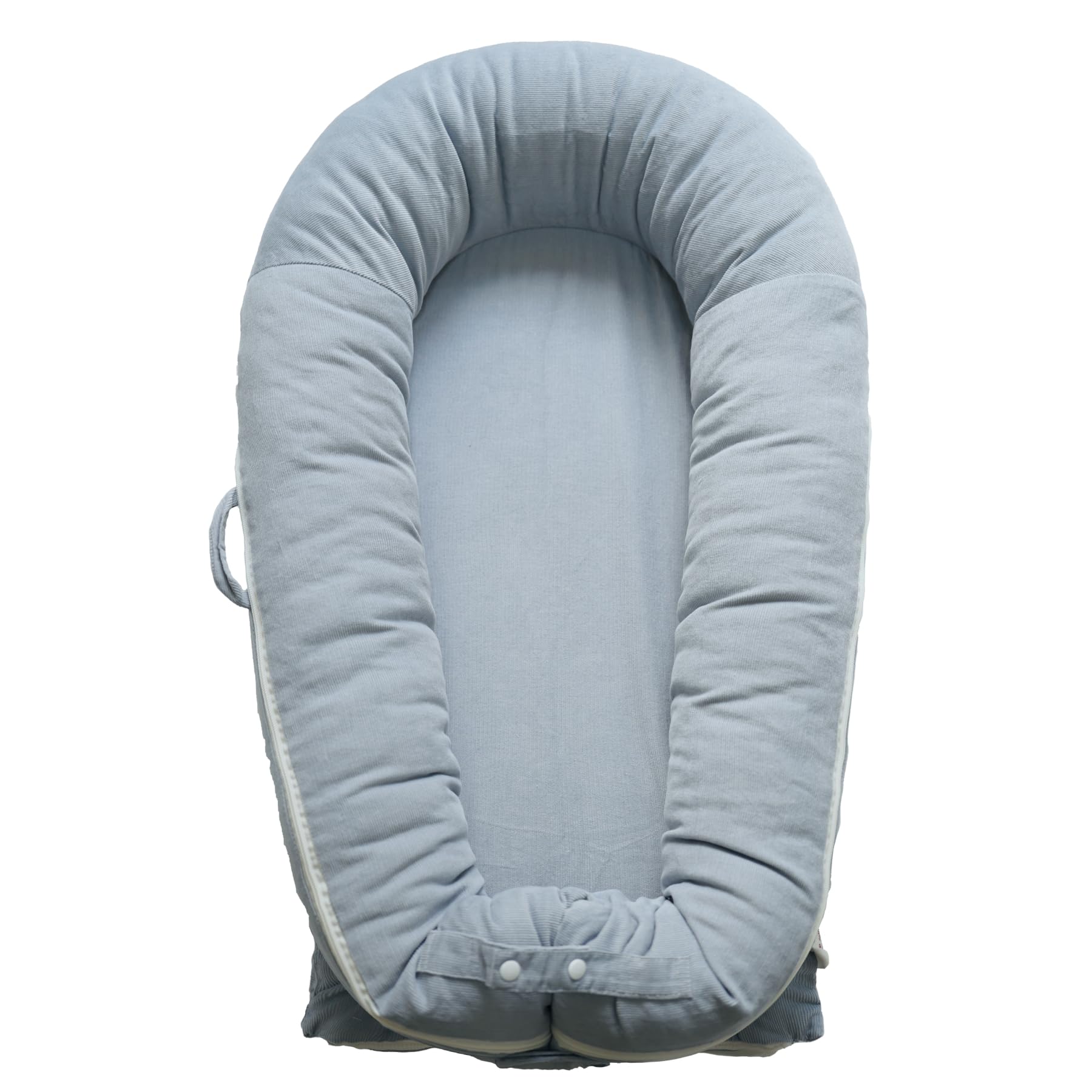 Premium Baby Lounger & Infant Nest Cover - 100% Cotton Portable Bassinet for Newborns 0-12 Months | Soft Corduroy Fabric (Beacon Grey) | Perfect for Nursery, Travel & Co-Sleeping
