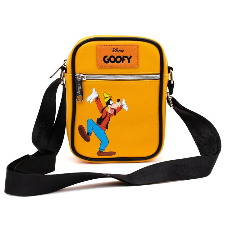 Disney Classic Goofy Deluxe Crossbody Bag with ID Card Holder - Stylish & Functional for Theme Parks, Travel & Everyday Use