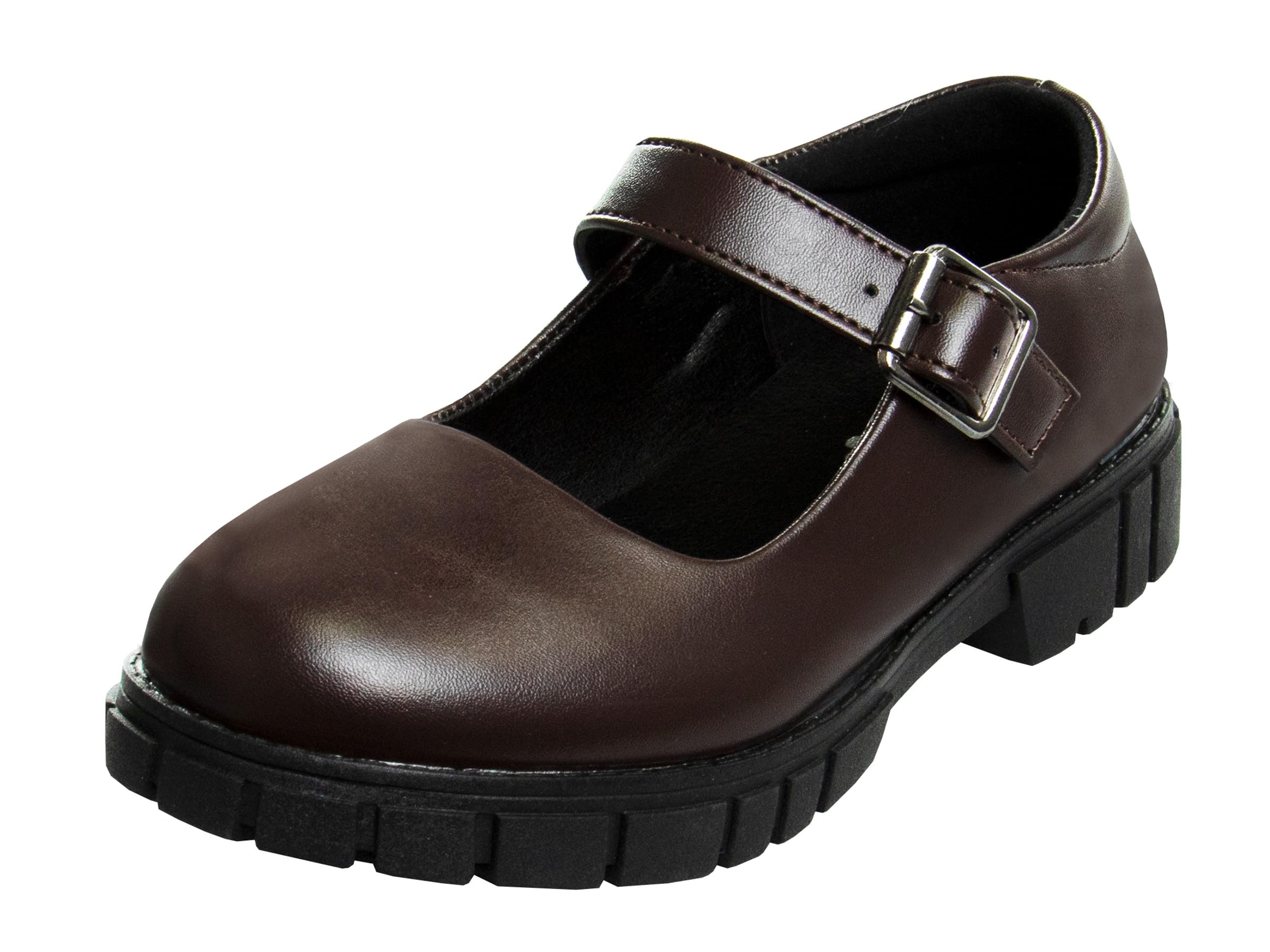 French Toast Girls Round Toe Ankle Strap Mary Jane School Shoes - Chunky Platform Oxford Dress Pumps for Kids - Black/Navy/Brown (Size 12-5 Little Kid/Big Kid) | Perfect for School, Church, Parties & Formal Occasions