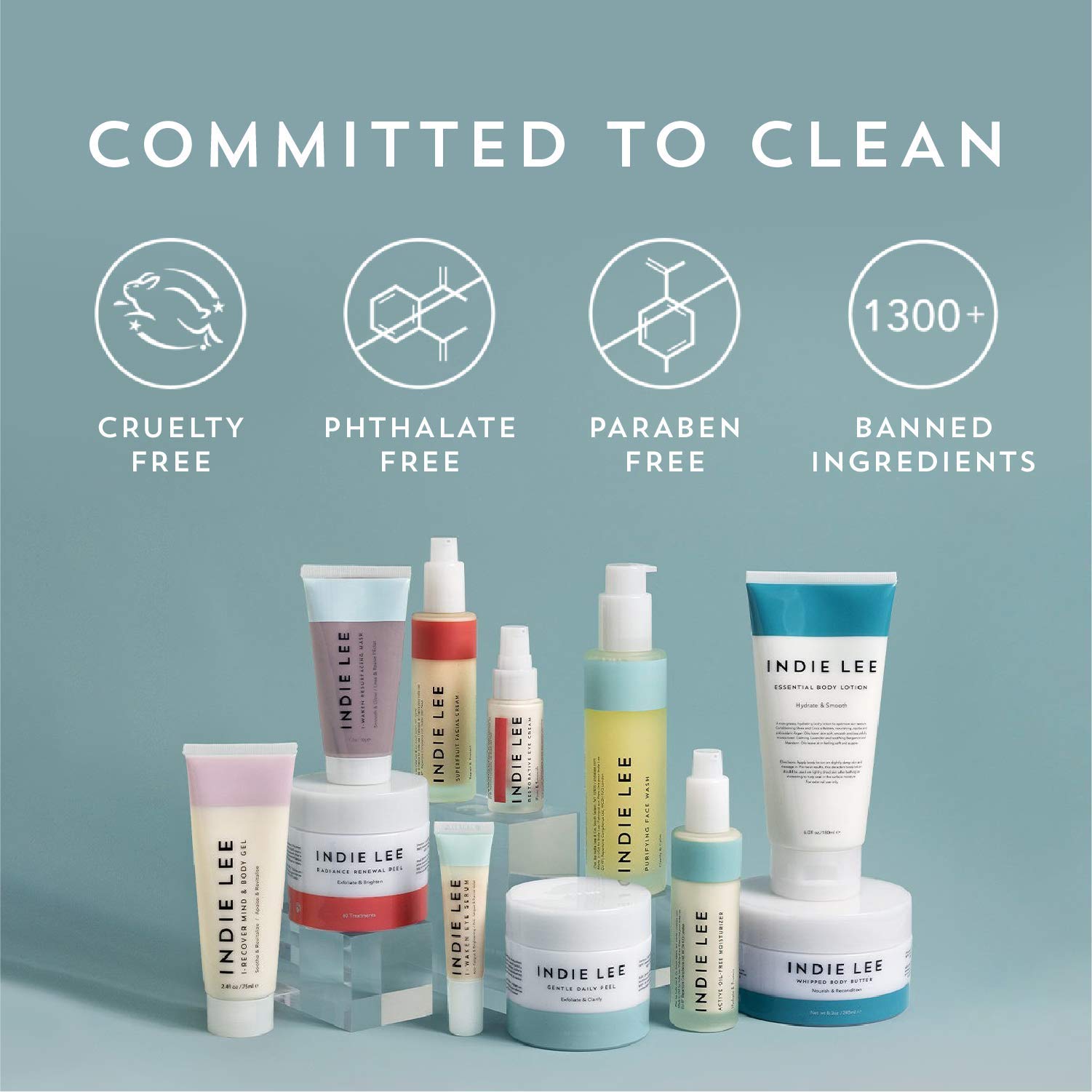 Indie Lee Summer Skincare Bundle - SPF 30 Mineral Sunscreen for Face & Body, CoQ-10 Toning Mist, Daily Cleanser & Hydrating Squalane Facial Oil | Complete Skincare Routine for Summer Protection & Glow