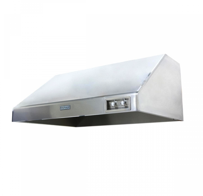 Fire Magic 36 Inch Stainless Steel Outdoor Vent Hood - 1200 CFM Commercial Grade Range Hood for BBQ Grills & Outdoor Kitchens - Model 36 VH 7 - Weather Resistant & Durable Design