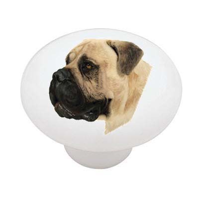 Bullmastiff Dog Breed Ceramic Drawer Knob - Handcrafted Cabinet Pull for Kitchen, Bathroom & Furniture Drawers