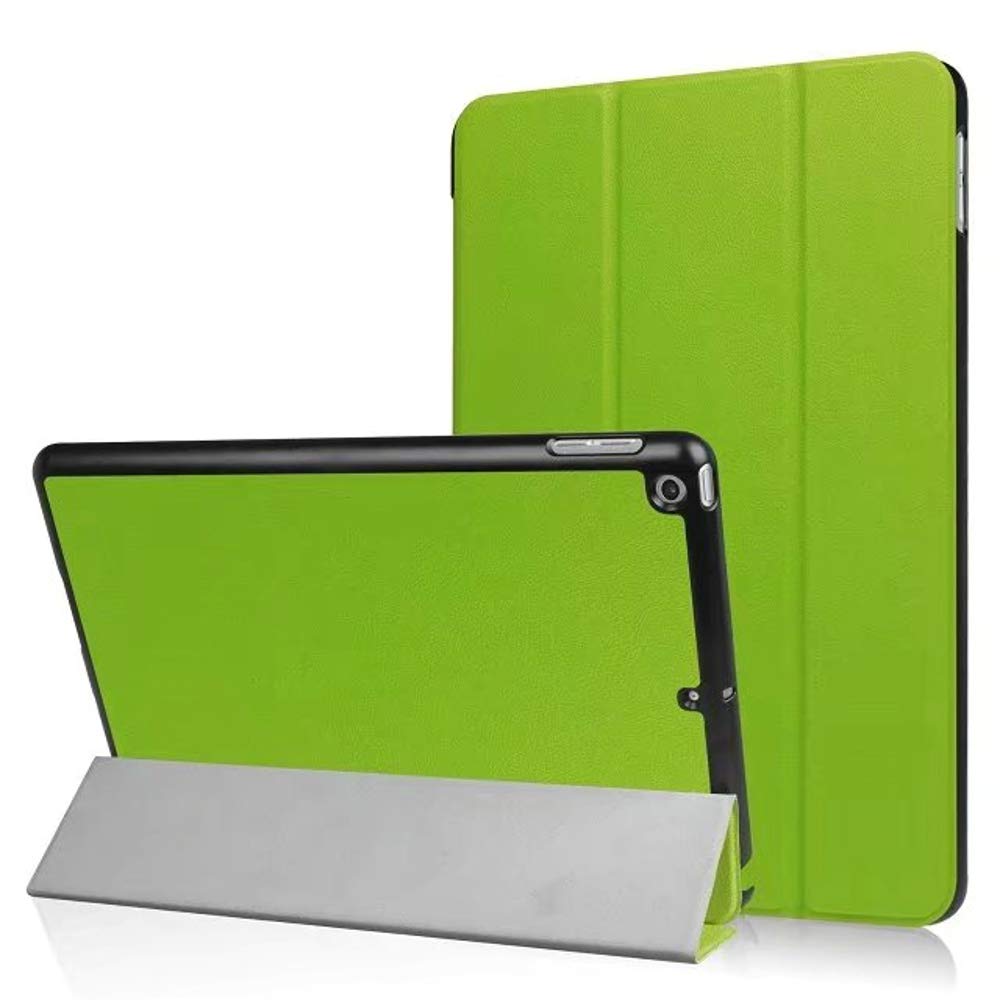 Premium Ultra Slim Leather Smart Cover for Apple iPad 9.7 (6th/5th Gen) - Auto Wake/Sleep Case Compatible with iPad A1822/A1823/A1893/A1954 (2017/2018 Models) - Green - Perfect for Work, Study & Travel Protection