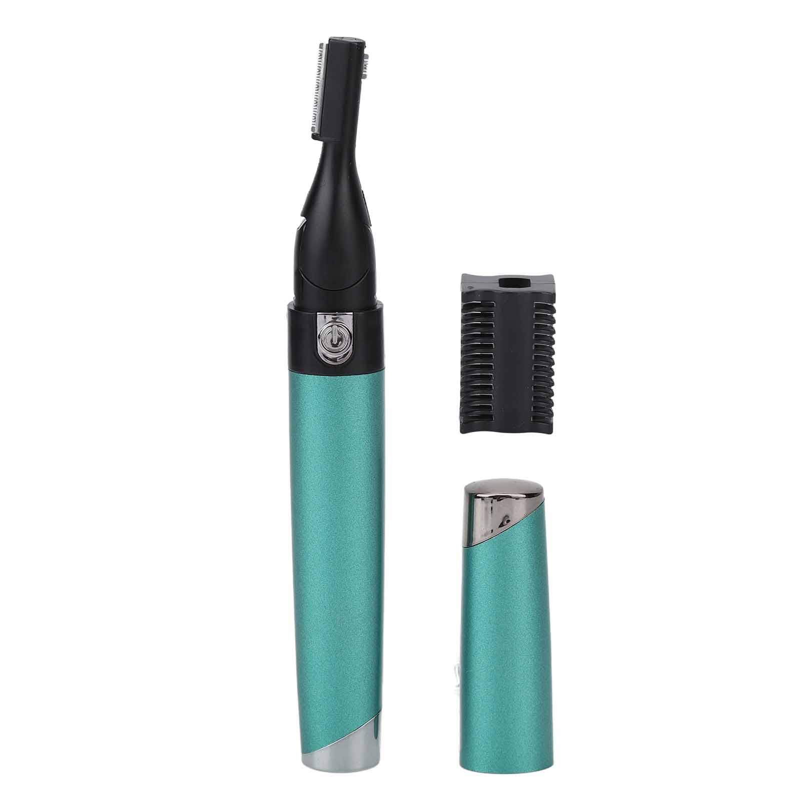 Electric Eyebrow Trimmer & Facial Hair Remover - Waterproof Pen Shape Shaver for Women & Men, Painless Hair Removal for Eyebrows, Upper Lip, Chin - Perfect for Home, Travel & On-the-Go Grooming (Green)