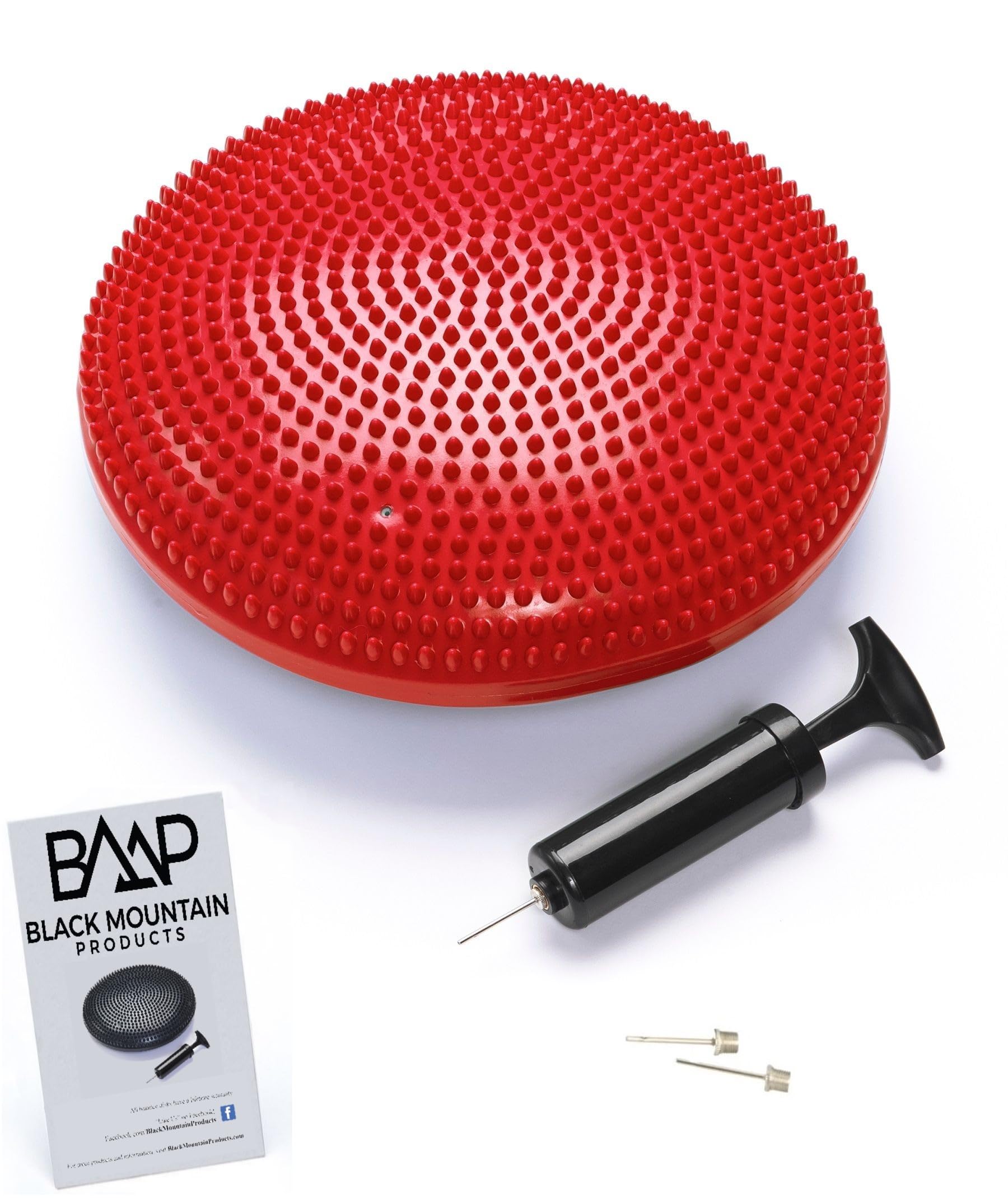 Black Mountain Products Exercise Balance Stability Disc with Hand Pump - Improve Core Strength & Stability for Home Workouts, Yoga, and Physical Therapy