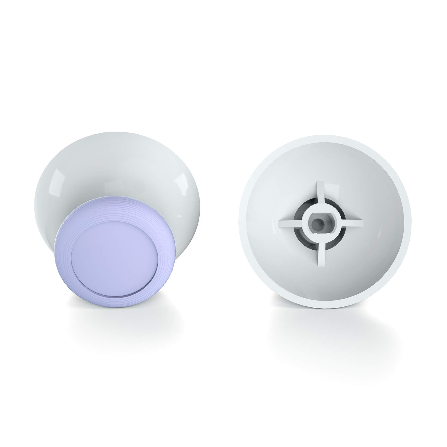 eXtremeRate Light Violet & White Dual-Color 3D Replacement Joystick Thumbsticks for Nintendo Switch Pro Controller - Analog Thumb Sticks with Cross Screwdriver - Perfect for Gaming, Customization & Controller Repair