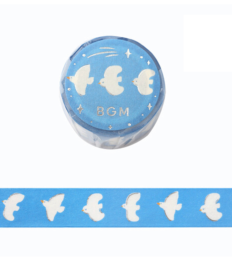 Japanese White Bird Washi Tape - Decorative Paper Tape for Scrapbooking, Journaling, Gift Wrapping & DIY Crafts - Perfect for Bullet Journals, Planners, and Home Decor