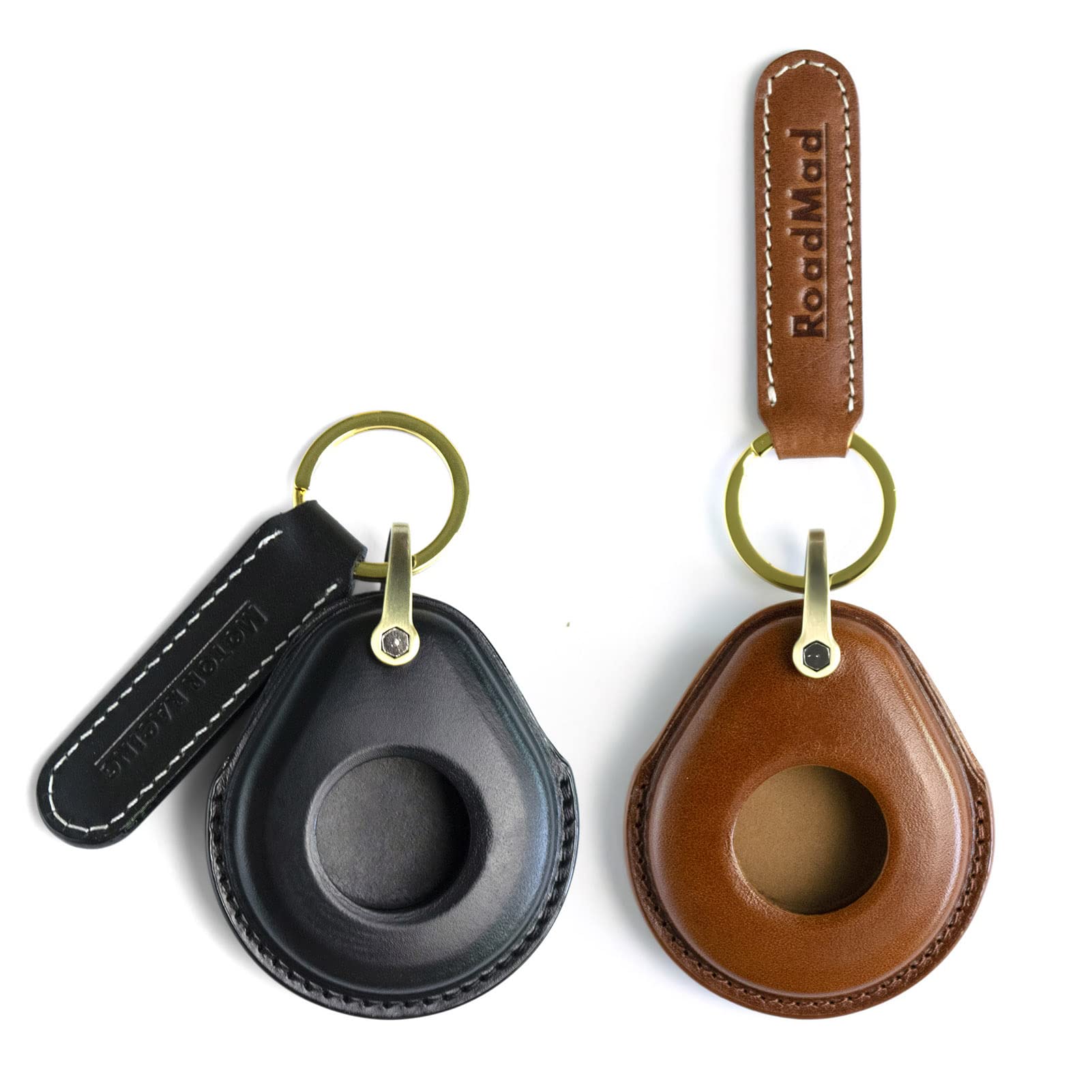Leather Motorcycle Key Fob Cover for Harley Davidson - Street Glide, Sportster X48, Road Glide, Softail & Road King | Durable Keychain Accessories for Men | Perfect Gift for Bikers & Riding Enthusiasts