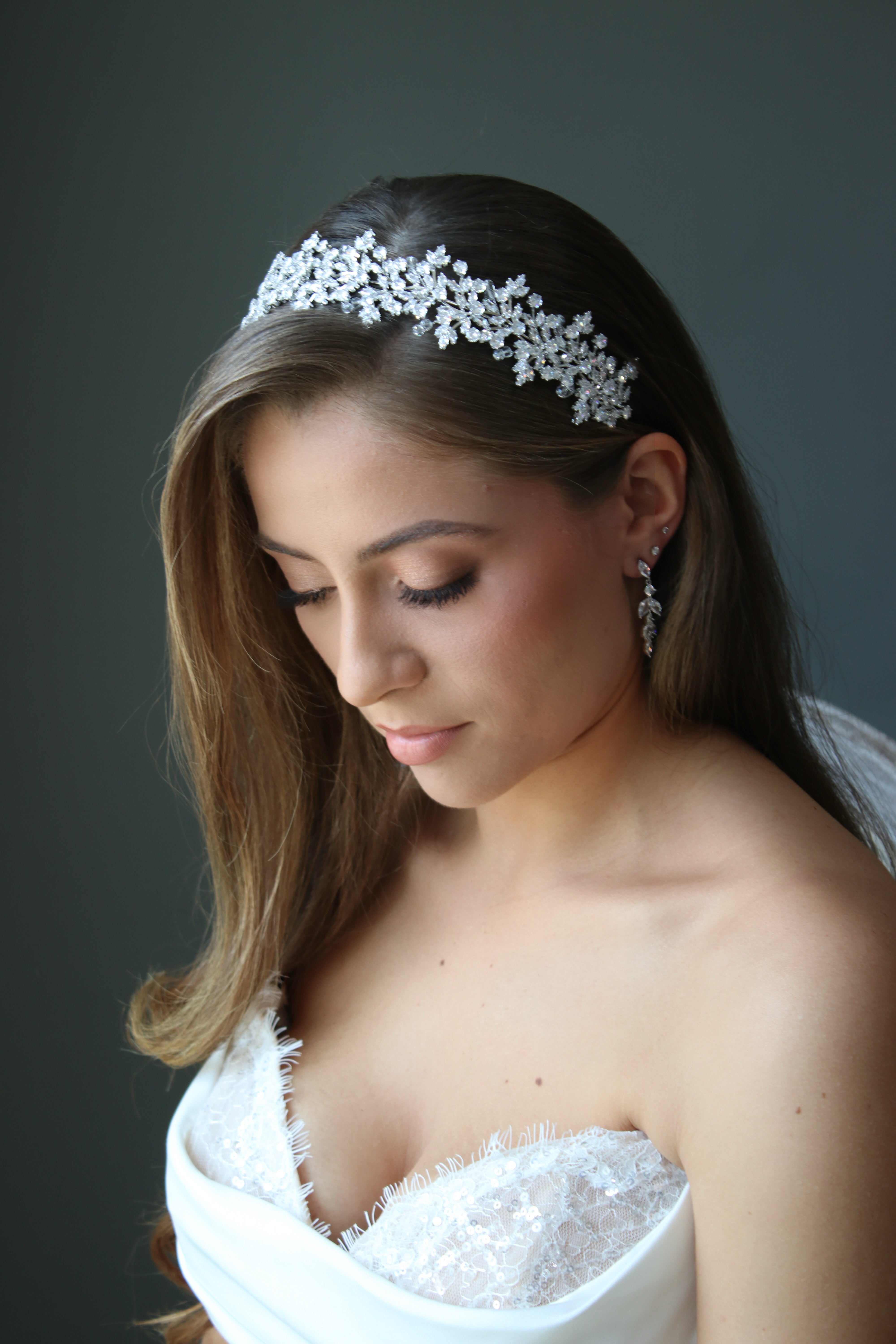 WILLA Simulated Diamond Headband Headpiece - Elegant Rhinestone Hair Accessory for Women | Perfect for Weddings, Parties & Special Occasions
