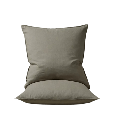 Premium Ravello Linen Euro Pillowcase Set - 100% Natural Breathable Fabric for Bedroom Decor | Luxury Home Textile for Couch, Sofa & Bed Pillows - Perfect for Modern & Farmhouse Interior Design