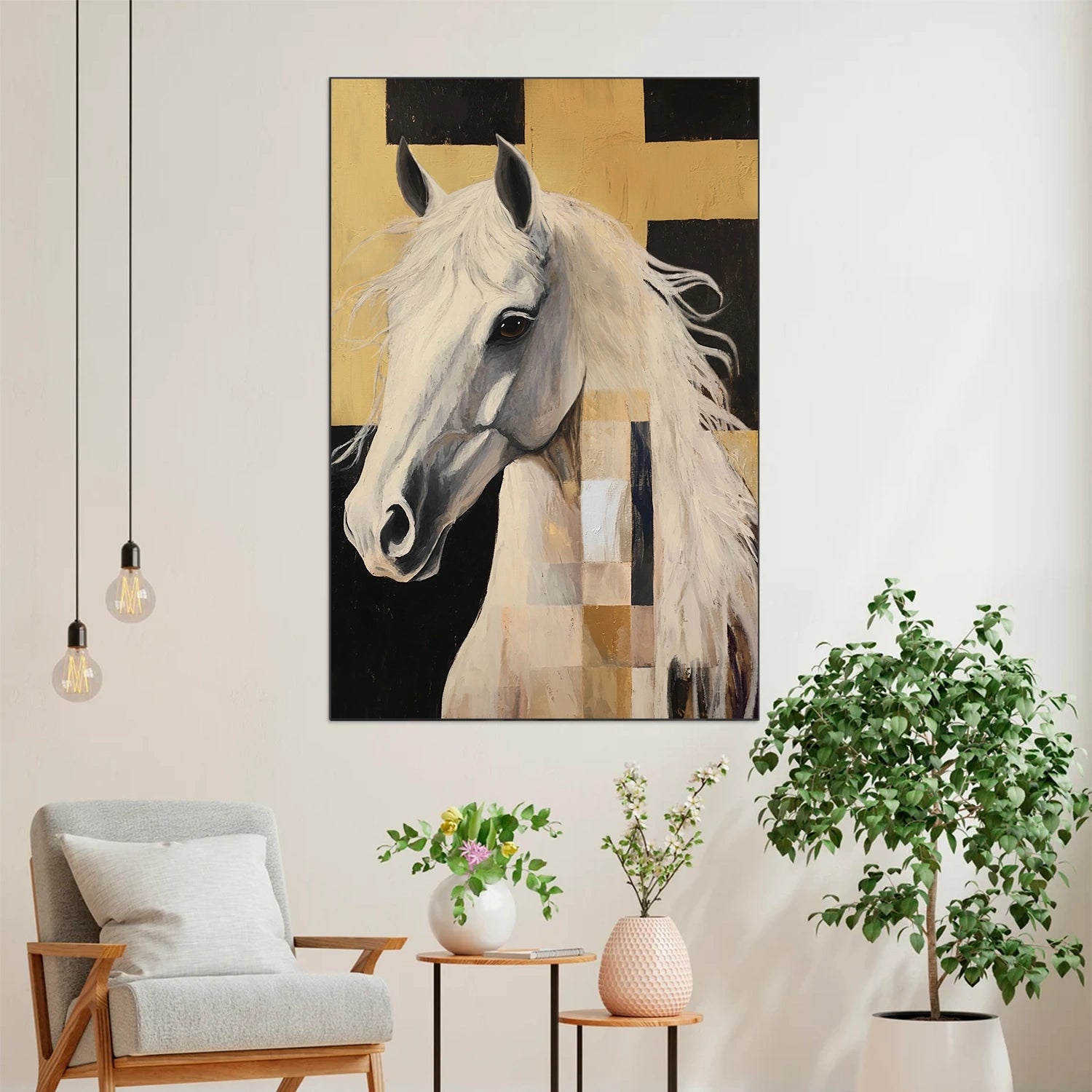 Animal Art Painting #AP100 - Handmade Canvas Wall Decor for Living Room, Bedroom & Office | Unique Wildlife Artwork for Home & Gifts