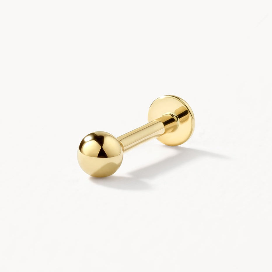 10k Gold Ball Helix Single Stud Earring - Dainty Cartilage Piercing Jewelry for Everyday Wear & Special Occasions