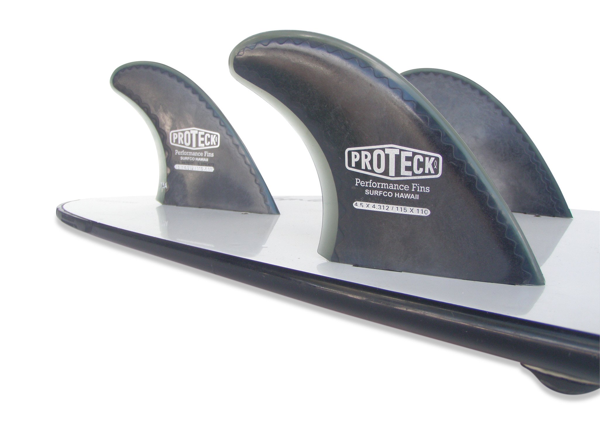 SurfCo Pro Teck Performance Surfboard Fins - FCS Thruster Fin Set (4