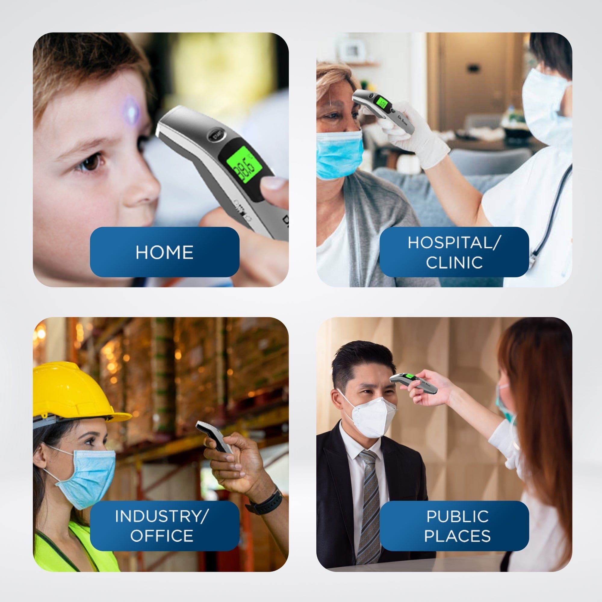 Dr Trust USA Non-Contact Infrared Forehead Thermometer - Fast & Accurate Digital IR Temperature Scanner for Adults, Kids & Babies - Perfect for Home, Office & Travel Use