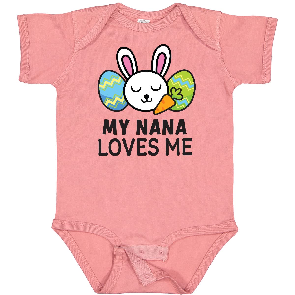 My Nana Loves Me Bunny Easter Baby Bodysuit - Cute Easter Outfit