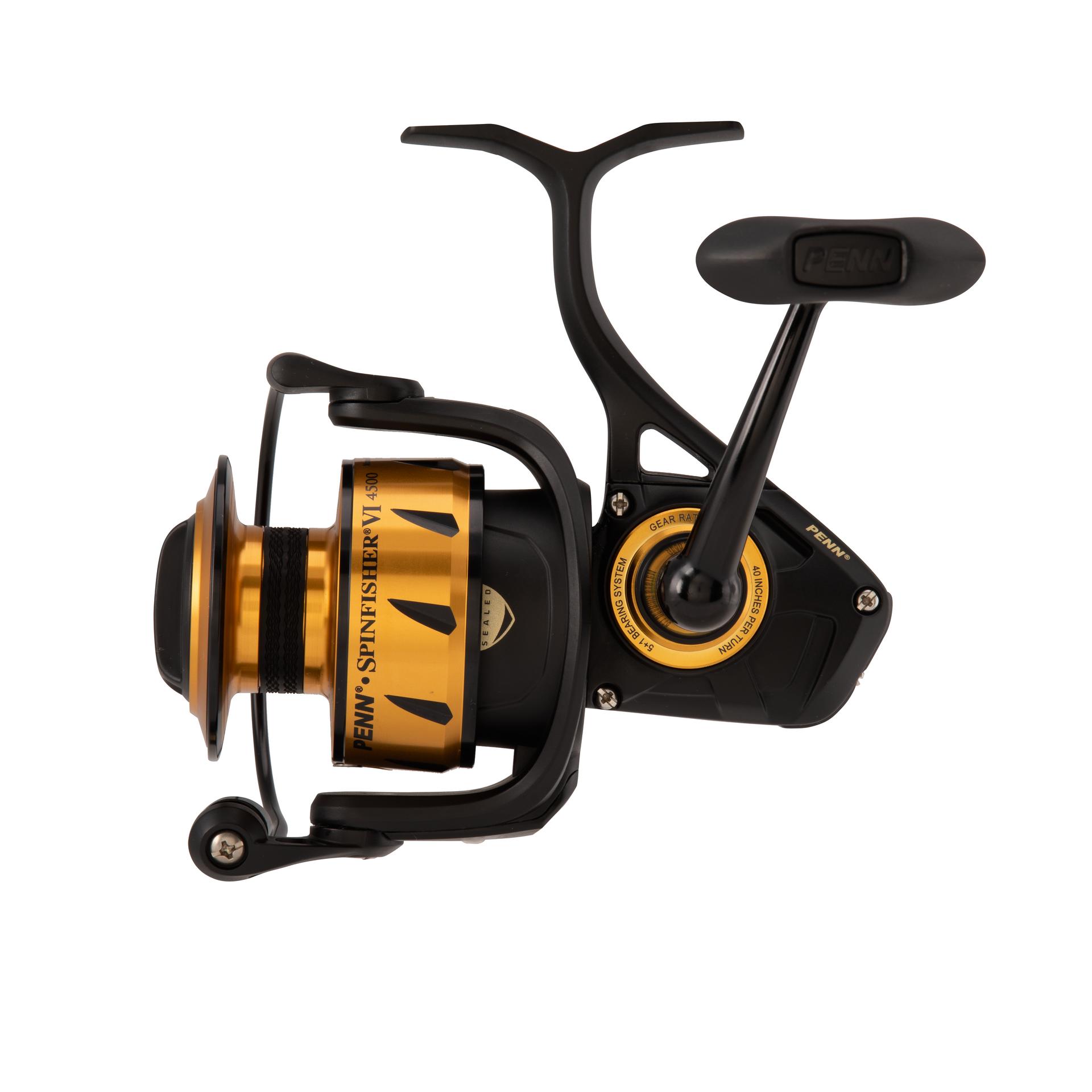Penn Spinfisher VI Spinning Fishing Reel - Saltwater & Freshwater, 6+1 Shielded Bearings, HT-100 Drag System - Perfect for Surf Fishing, Pier Fishing & Offshore Angling