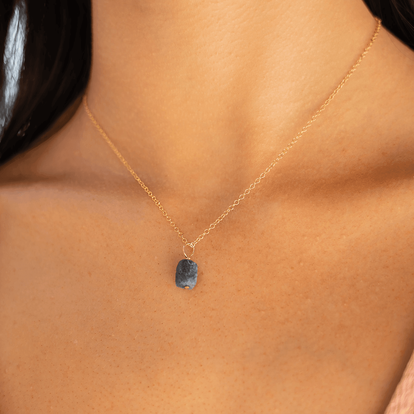Natural Raw Sapphire Pendant Necklace - Dainty & Elegant Jewelry for Women - Perfect for Everyday Wear, Gifts & Special Occasions