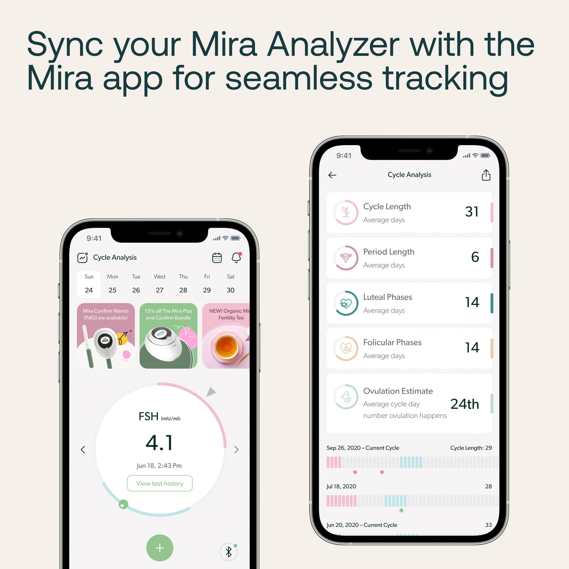 Mira Max and Plus Starter Kit Bundle with Mira Analyzer - 10 Max Wands & 20 Plus Wands for Tracking 3 Fertility Hormones | Monitor Ovulation & Fertility Window | Perfect for Women Trying to Conceive or Natural Birth Control
