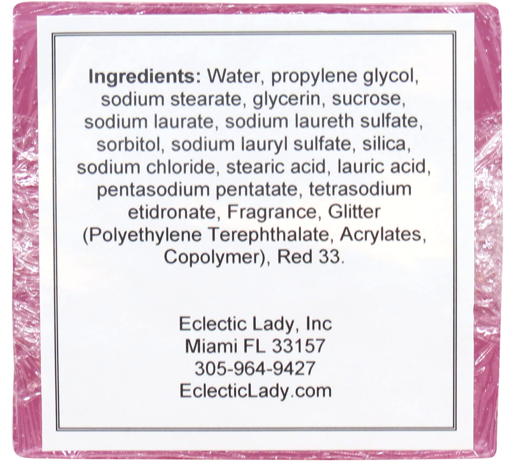 Eclectic Lady Pink Champagne Glycerin Soap Bar - 4 oz Moisturizing Handmade Soap for Dry Skin, Luxurious Bath & Gift Idea