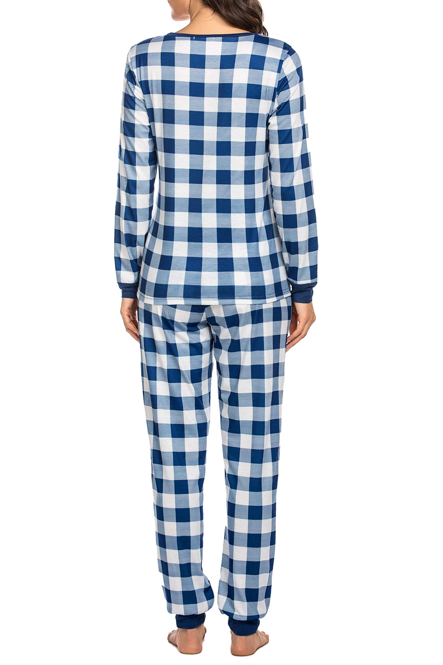 Ekouaer Women's Pajama Set - Soft Long Sleeve Top & Jogger Pants Lounge Outfit with Pockets | Cozy Sleepwear for Nighttime & Relaxing at Home
