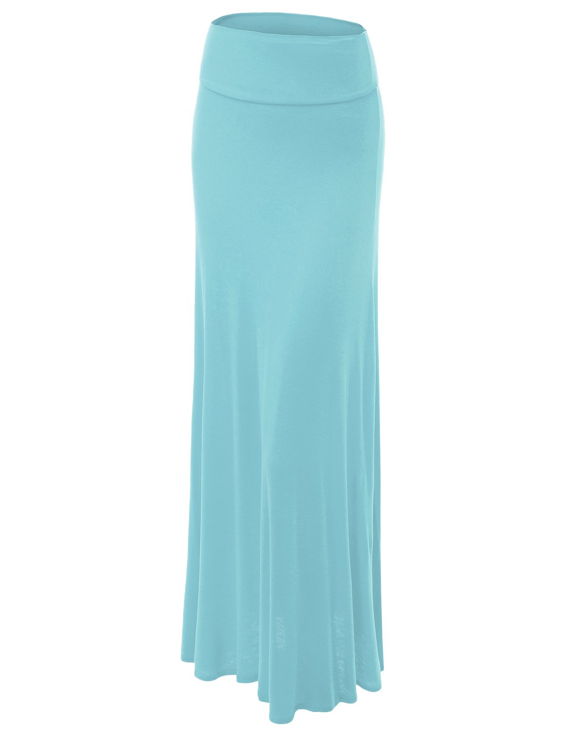 Johnny Women's Solid Basic Lightweight Floor-Length Flare Maxi Lounge Skirt - Sizes S to 3XL | Perfect for Casual Wear, Beach Cover-Ups & Boho Fashion