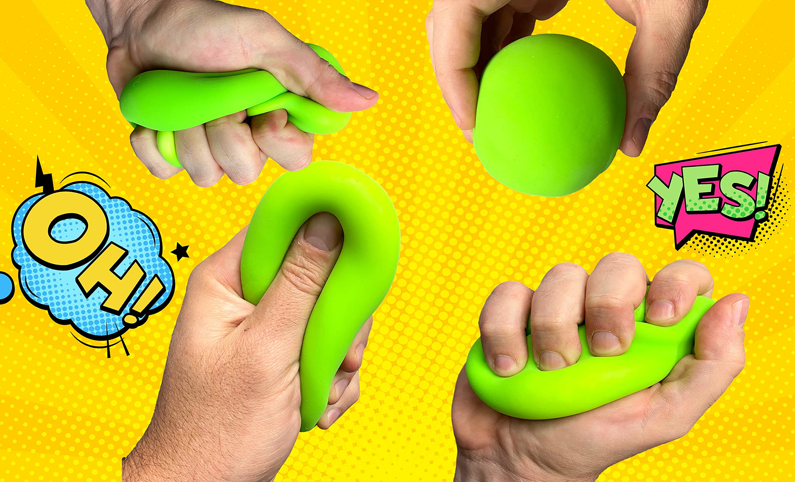 Stretchy Sensory Toys 3-Pack - Stress Relief Fidget Toys for Kids & Adults | Autism, Anxiety Therapy & Party Favors - Perfect for Home, School & Office Use
