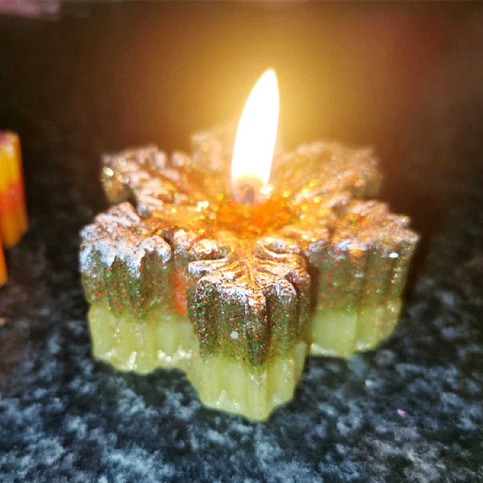 Snowflake Silicone Mold for Soap, Chocolate, Candy, Fondant, Wax Candles, Polymer Clay & Resin - Small Baking & Cake Decorating Tool for DIY Crafts & Holiday Gifts