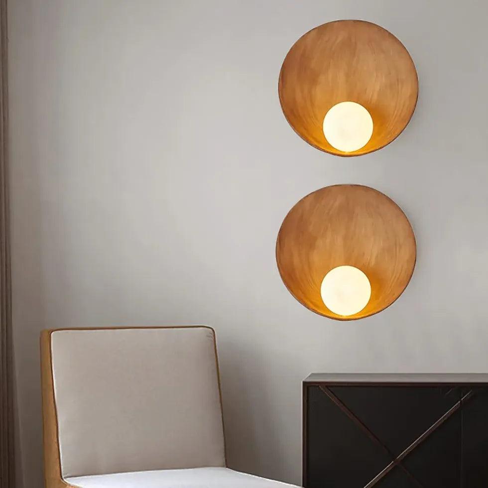 Modern Round Resin Wall Lights - Sleek & Stylish Indoor Lighting for Living Room, Bedroom, and Hallway Decor