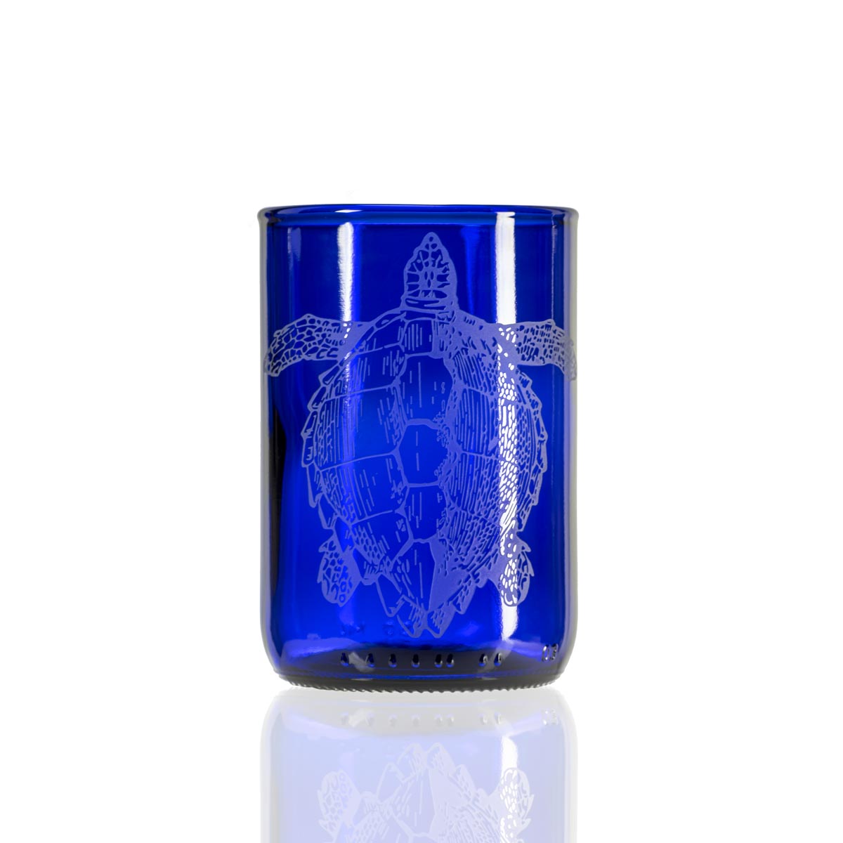 Upcycled Tina Turtle 12oz Blue Reusable Tumbler Set of 4 | Eco-Friendly Stainless Steel Travel Mug for Coffee, Tea & Cold Drinks | Perfect for Office, Gym, Camping & Outdoor Activities