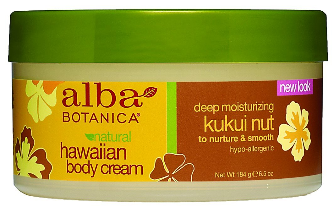 ALBA BOTANICA Hawaiian Kukui Nut Body Cream - 6.5 oz | Ultra Hydrating & Nourishing Moisturizer for Dry Skin | Perfect for Daily Use & After Sun Care