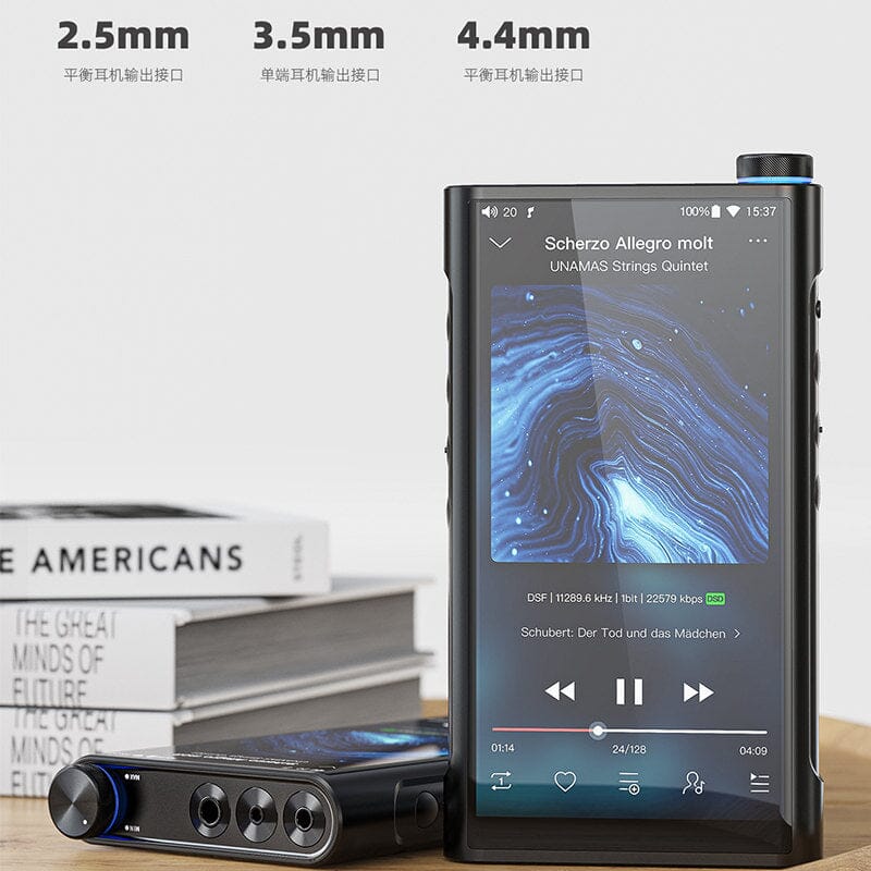 FiiO M15S High-Resolution Bluetooth Portable Music Player with 5-Inch Touchscreen - Perfect for Audiophiles, Travel & Outdoor Music Listening