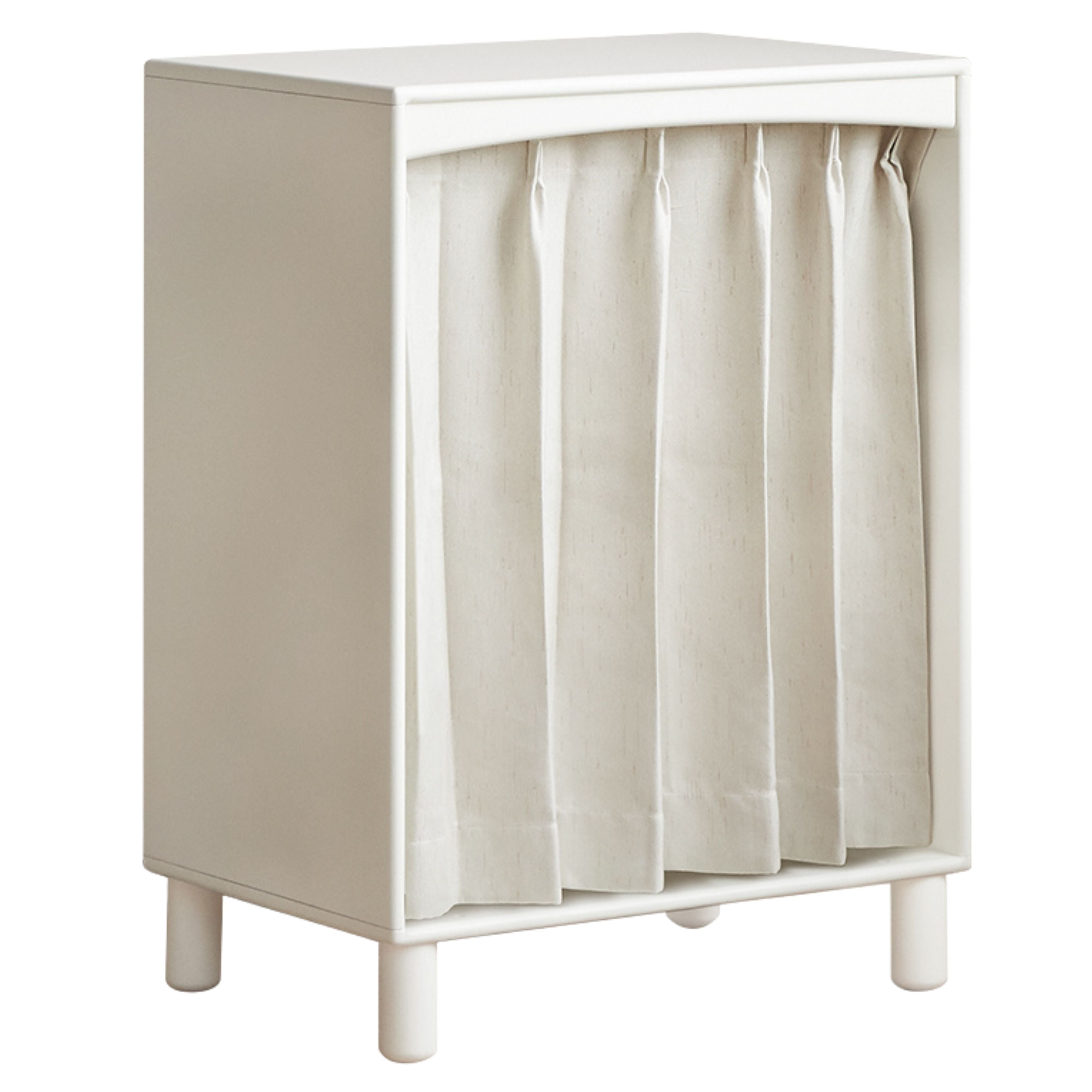 29.5x19.7x39.4 inch / 75x50x100 сm / White Color / Rubber wood children's curtain wardrobe with legs