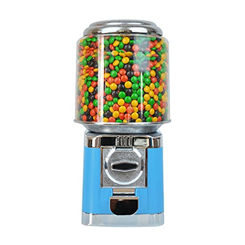 Automatic Candy Vending Machine - 25 Cent Coin Operated Gumball Dispenser for Kids, Home & Arcade - Fun Toy Vending Machine for Parties, Game Rooms & Retail Stores (Blue)