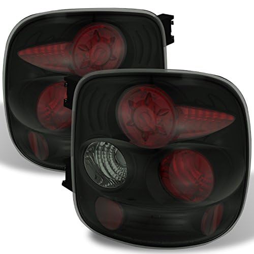 AKKON Black Smoked Tail Lights for 1999-2004 Chevy Silverado & GMC Sierra Stepside - Rear Brake Lamps (Driver & Passenger Side) - Durable LED Replacement for Enhanced Visibility & Style | Perfect for Night Driving, Off-Roading & Truck Customization