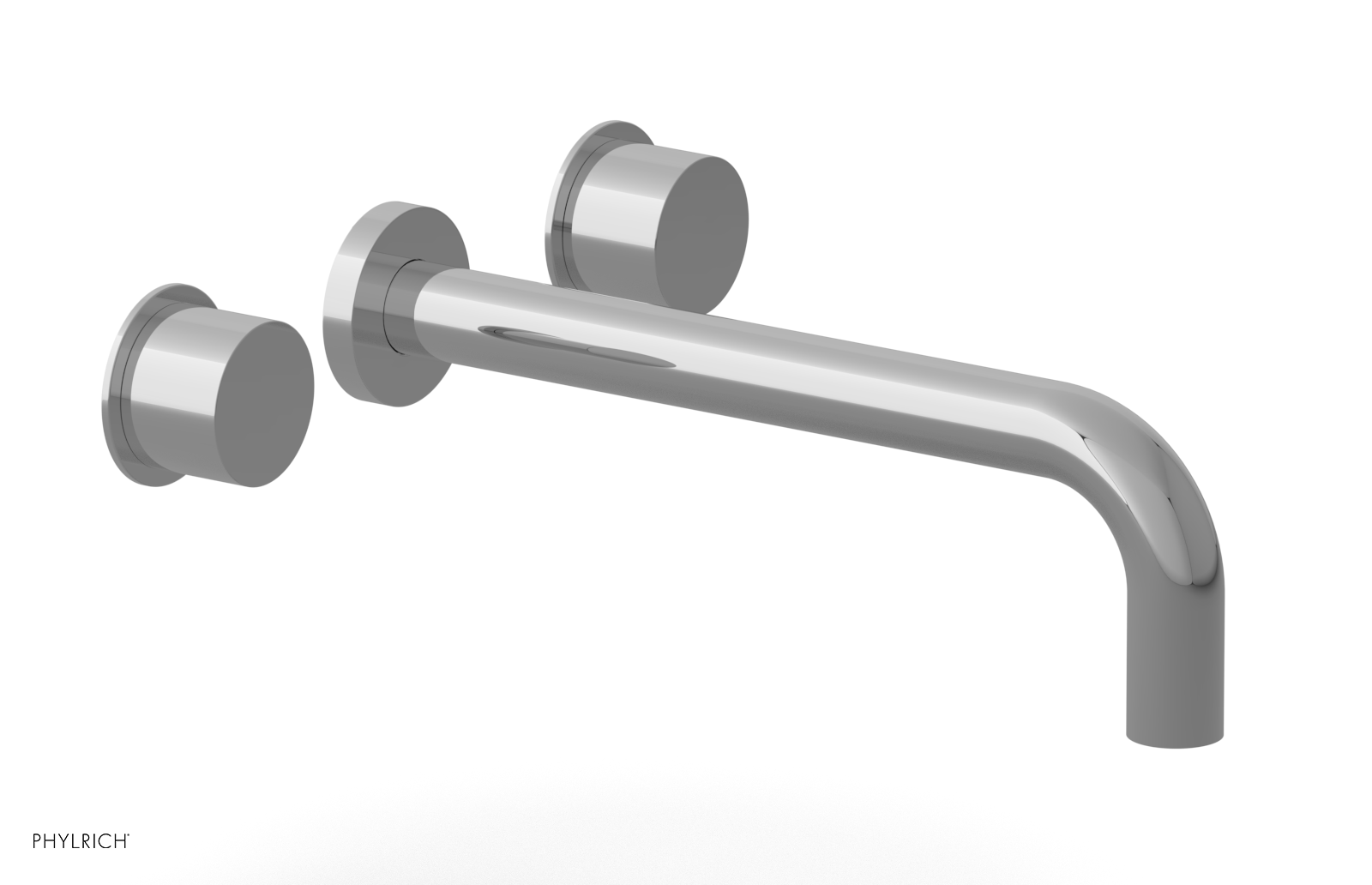 Basic II 10-Inch Wall Tub Faucet Set with Smooth Handles - 230 57 10 - Perfect for Bathroom Renovation and Modern Home Decor