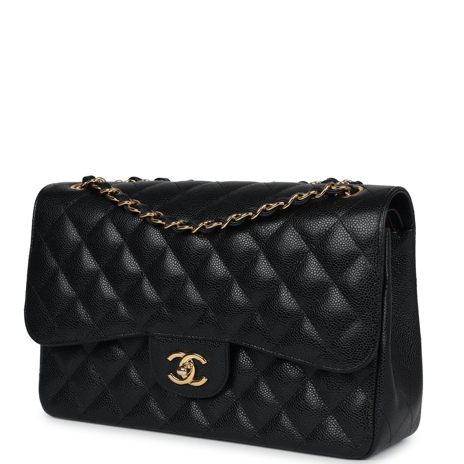 Chanel Jumbo Classic Double Flap Bag Black Caviar Gold Hardware - Luxury Designer Handbag for Women, Perfect for Parties, Weddings & Special Occasions