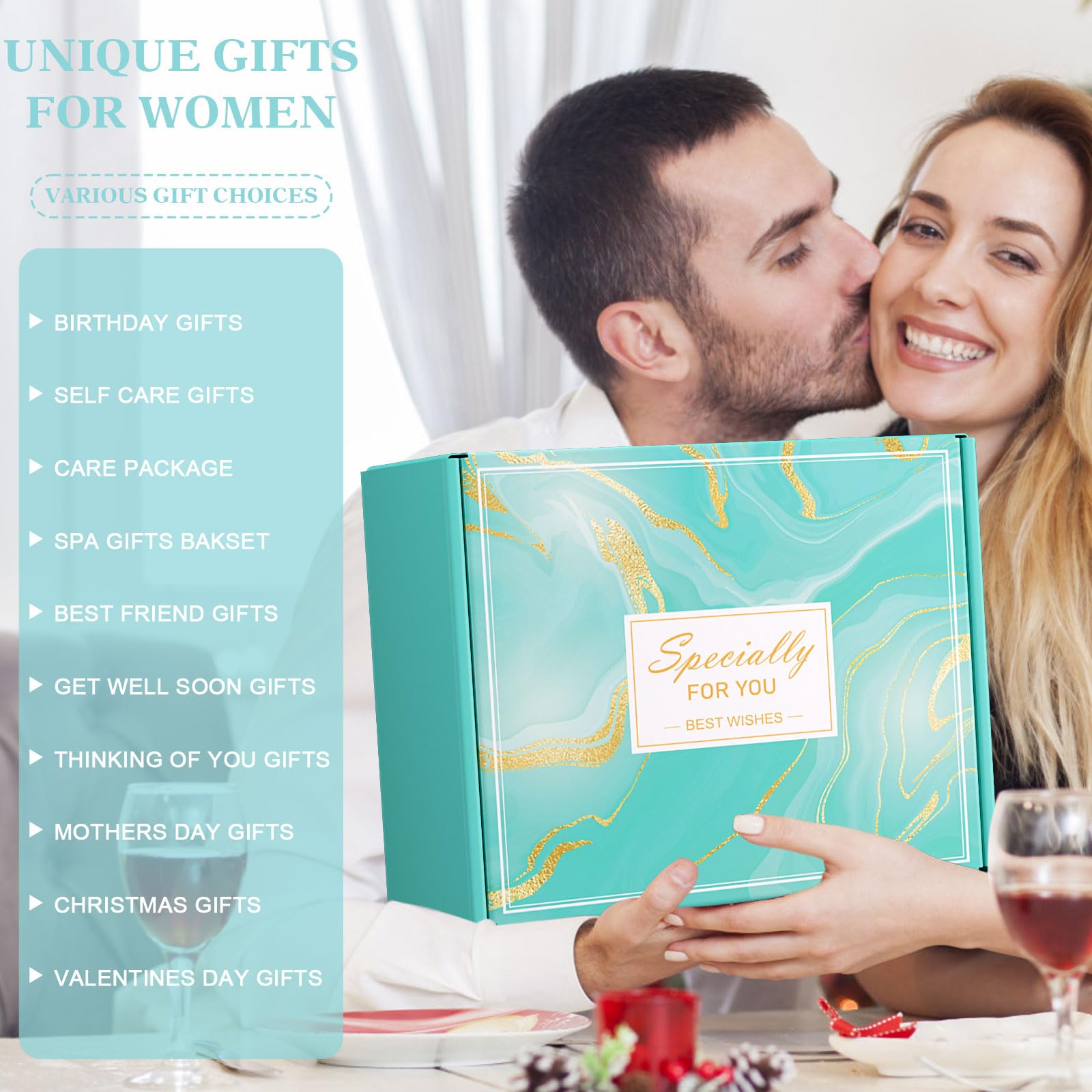 Relaxing Spa Gift Set for Women - Self Care Birthday Gifts Basket with Aromatherapy Products | Perfect for Mom, Wife, Grandma, Sister & Friends | Get Well Soon, Thinking of You Presents | Ideal for Home Spa Days, Stress Relief & Pampering