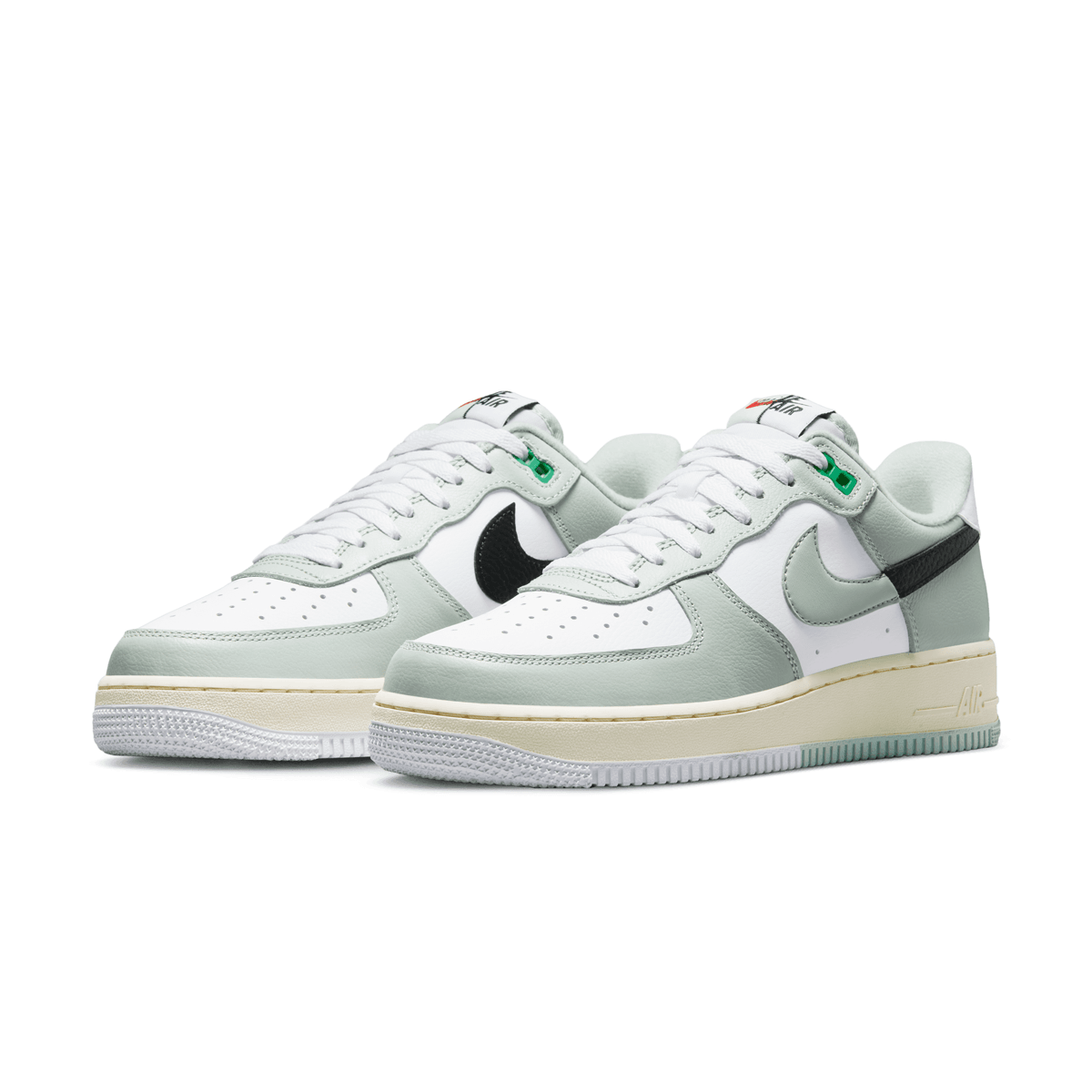Nike Air Force 1 '07 LV8 'Split' White Black Sneakers - Men's Basketball Shoes for Casual Wear & Street Style Fashion