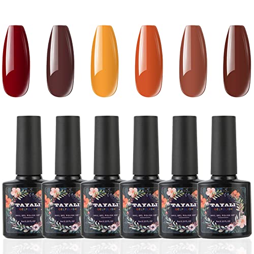 TAYALI Soak Off UV LED Gel Nail Polish Set - 12 Colors Pink Nude Red Green Gel Polish Kit for Home DIY Nail Art, Manicure, French Tips, Salon & Gifts for Women | All Seasons Long Lasting Wear