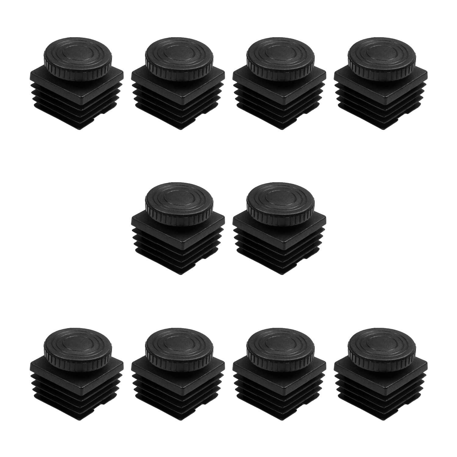 Yinpecly M8x18mm Adjustable Furniture Leveling Feet - 24PCS Black Plastic & Iron Stem for Tables, Cabinets, Shelves, Beach Chairs - Perfect for Home, Office & Outdoor Use
