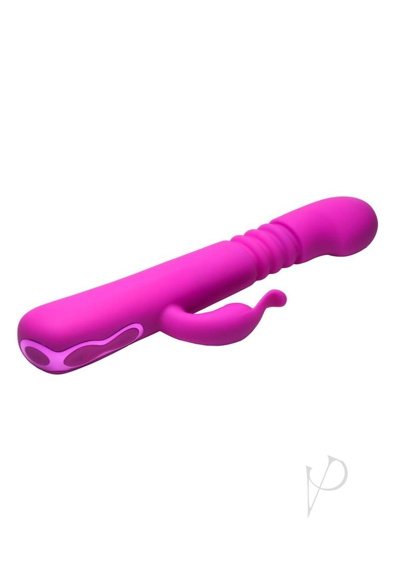 Rechargeable Silicone Rabbit Vibrator for Women - Purple G-Spot & Clitoral Stimulator, Powerful Thrusting Sex Toy for Couples Play & Solo Pleasure