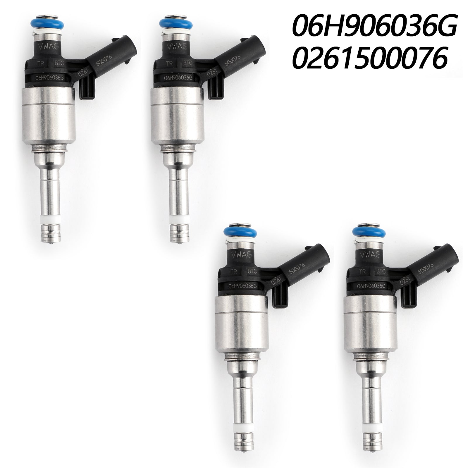 4pcs Fuel Injectors for Audi A4 A3 A5 TT & VW T5 Eos CC 2.0L Turbo - Replacement Part 0261500076 06H906036G - Compatible with Direct Injection Engines | Perfect for Performance Upgrades & Engine Maintenance