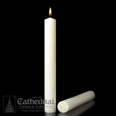 Premium 51% Beeswax Altar Candles - 1.5x12 Inches (Pack of 12) for Church, Meditation & Spiritual Ceremonies