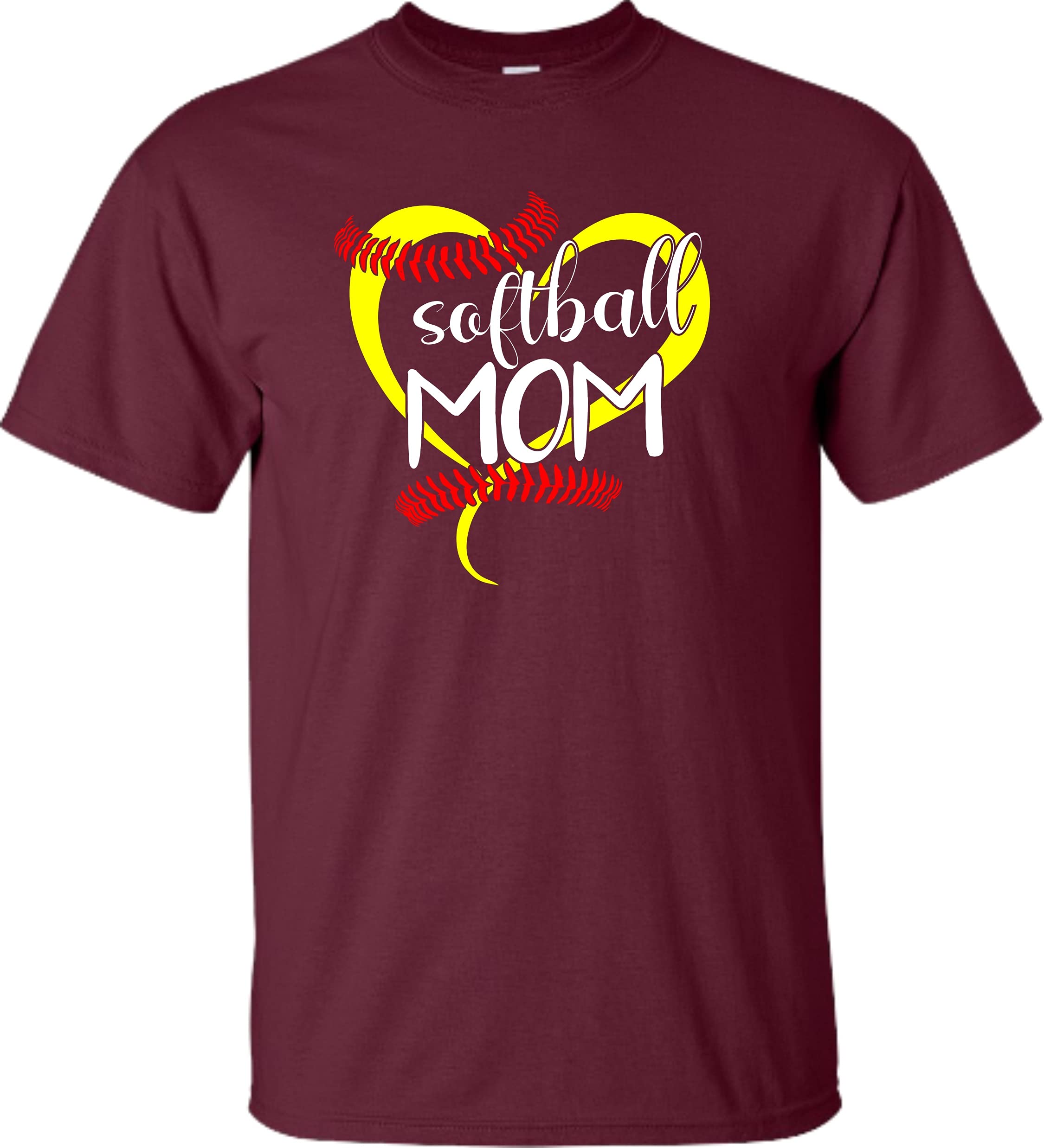 Go All Out Adult Softball Mom T-Shirt - Funny Mother's Day Gift for Baseball Moms - Perfect for Games, Practice & Team Spirit
