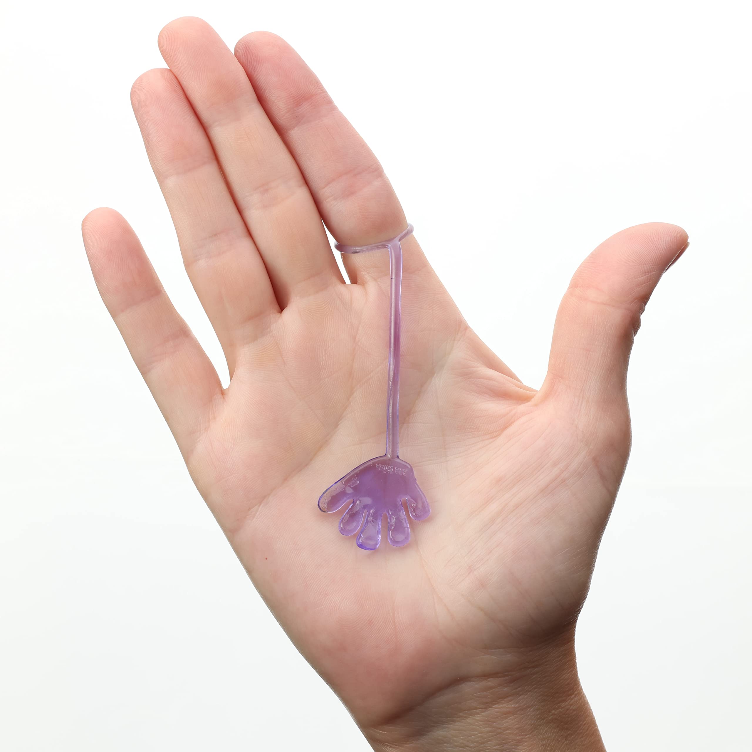 Sticky Hands for Kids - 100 Pcs Mini Slappy Hands Stretchy Sensory Toys - Bulk Party Favors & Classroom Rewards - 1.5 Inch Sticky Hand Toys for Birthday Parties, Carnival Prizes & Stress Relief