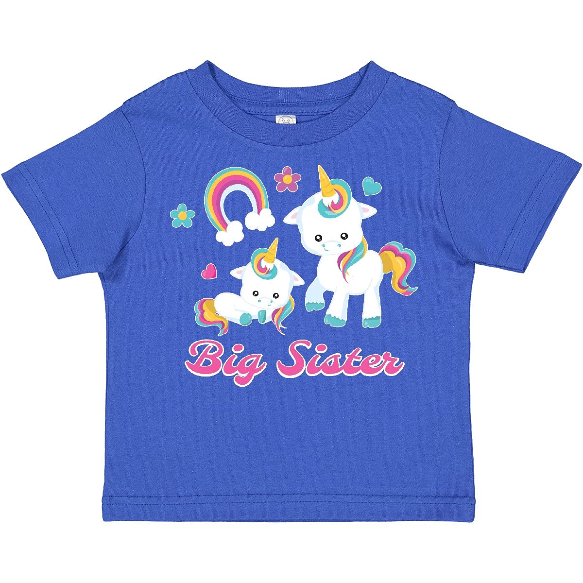 Inktastic Big Sister Toddler T-Shirt - Cute Cotton Tee for Toddler Girls - Perfect for Sibling Photos, Family Events & Everyday Wear